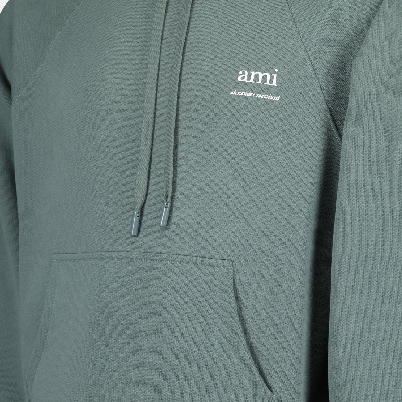 Felpe Sweat à capuche Signature Ami PARIS Verde Unisex