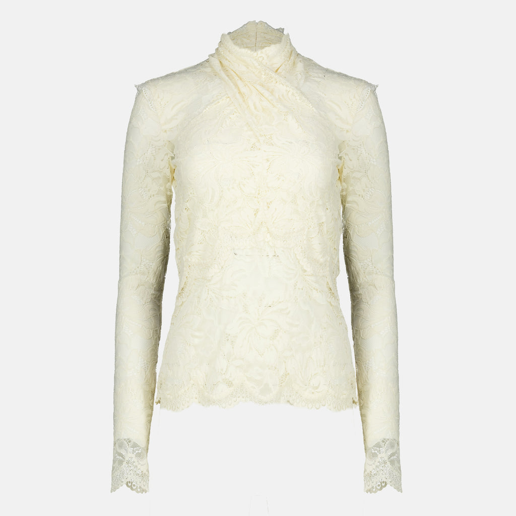 Tops Top de Encaje Beige Rabanne Beige Femme