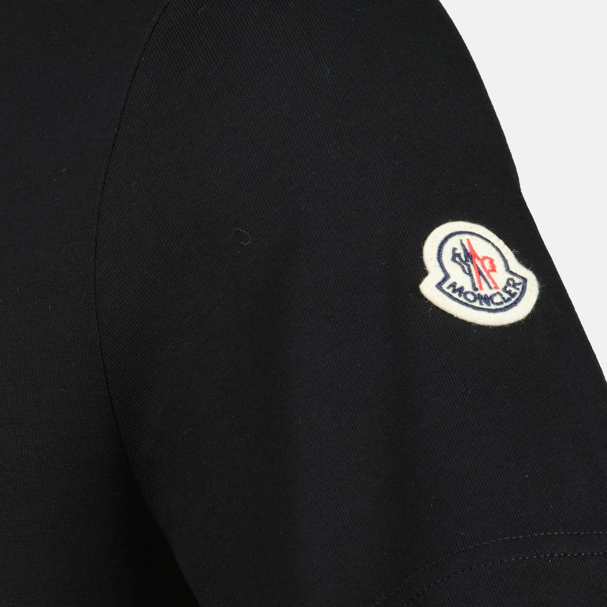 T-shirts T-shirt à logo brodé Moncler Noir Homme