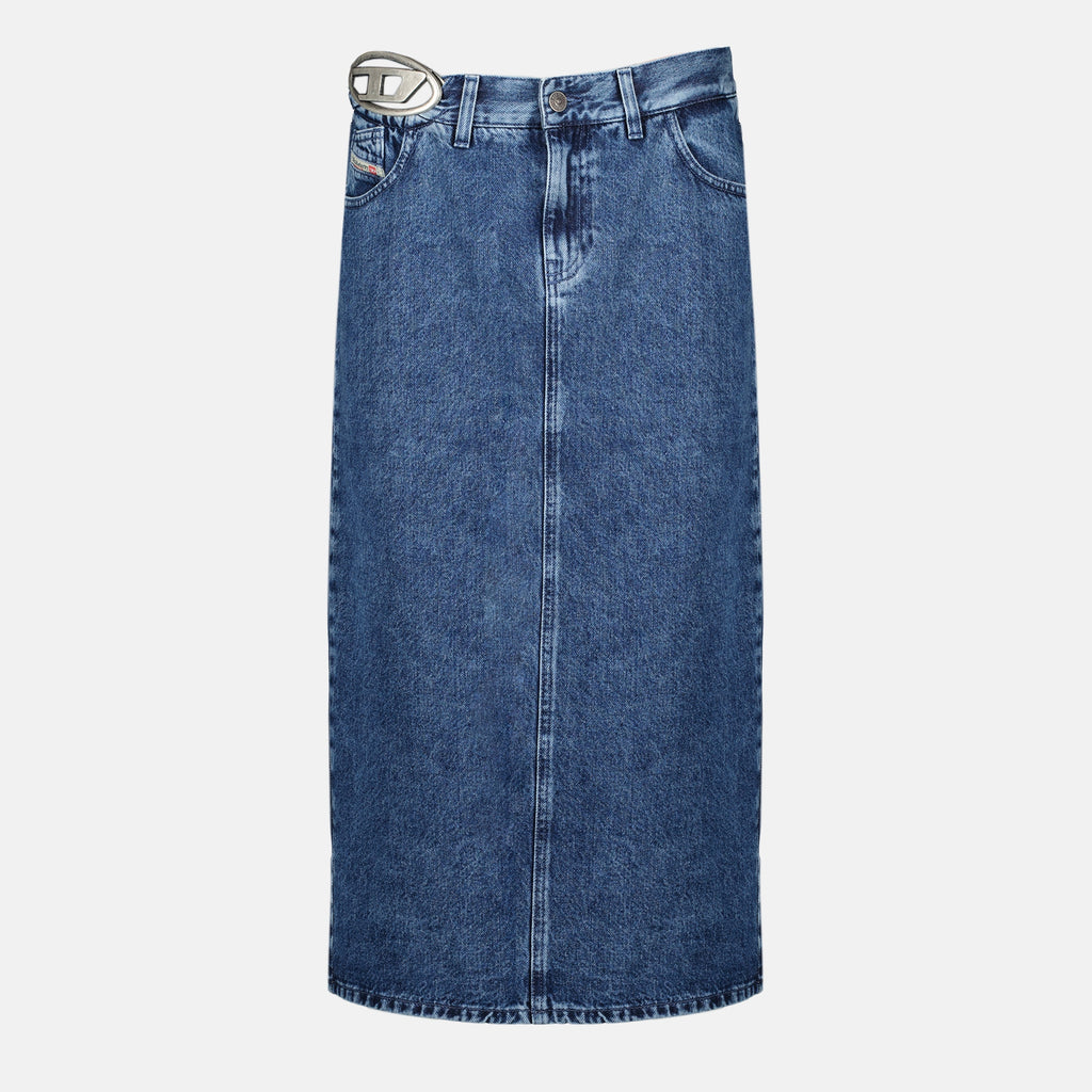 Bild des blauen Jeans Midikleid von Diesel für Damen - Saison Frühling-Sommer 2026 - Vorderansicht