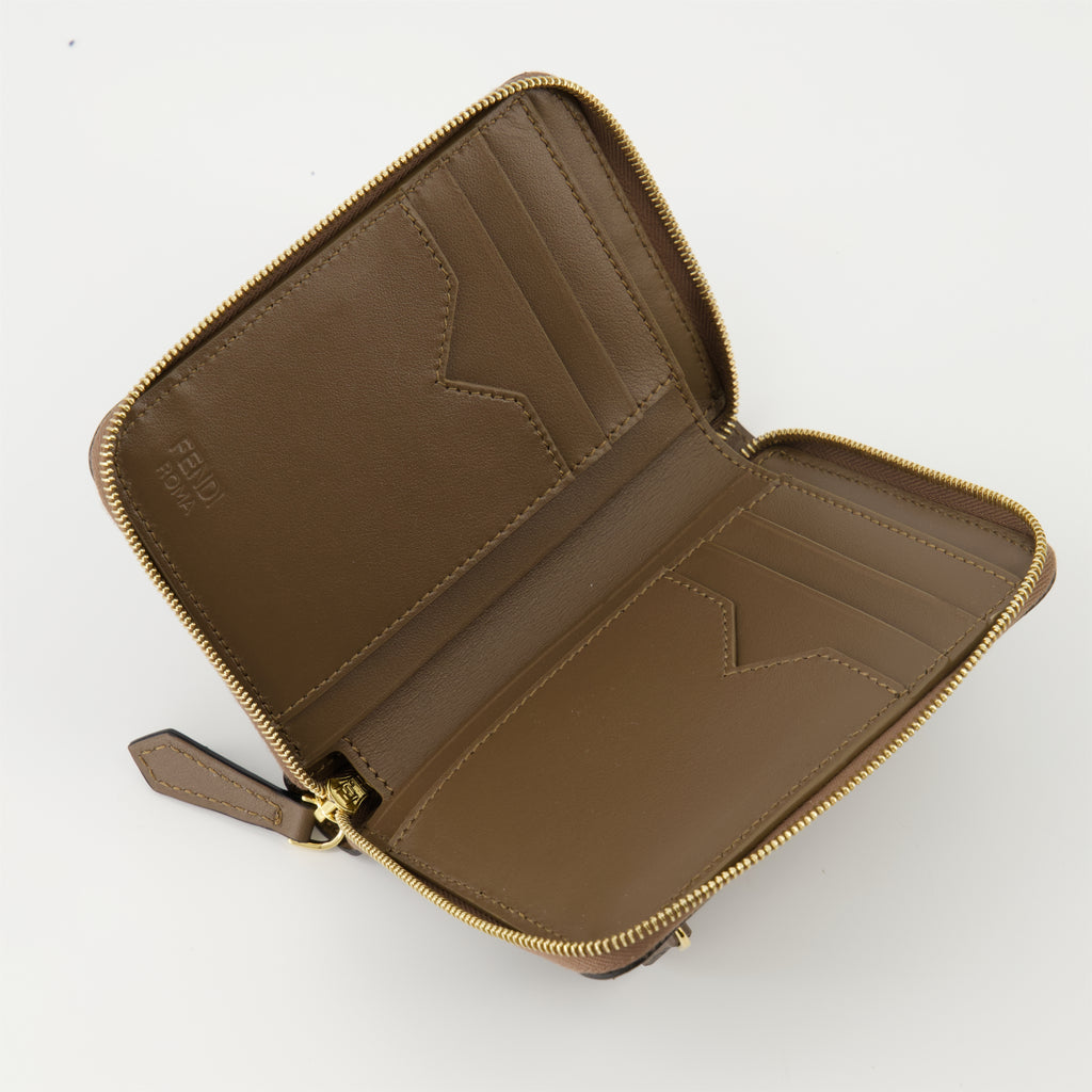 Petite maroquinerie Portefeuilles zippé FF Diamonds Fendi Marron Femme