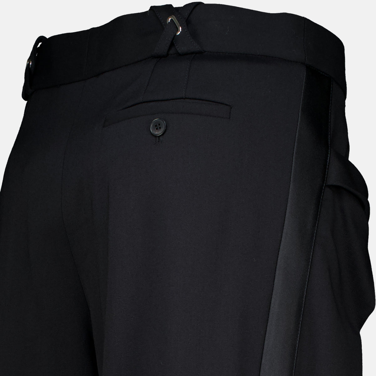 Pantalons Schwarze breite Wollhose Rabanne Noir Femme