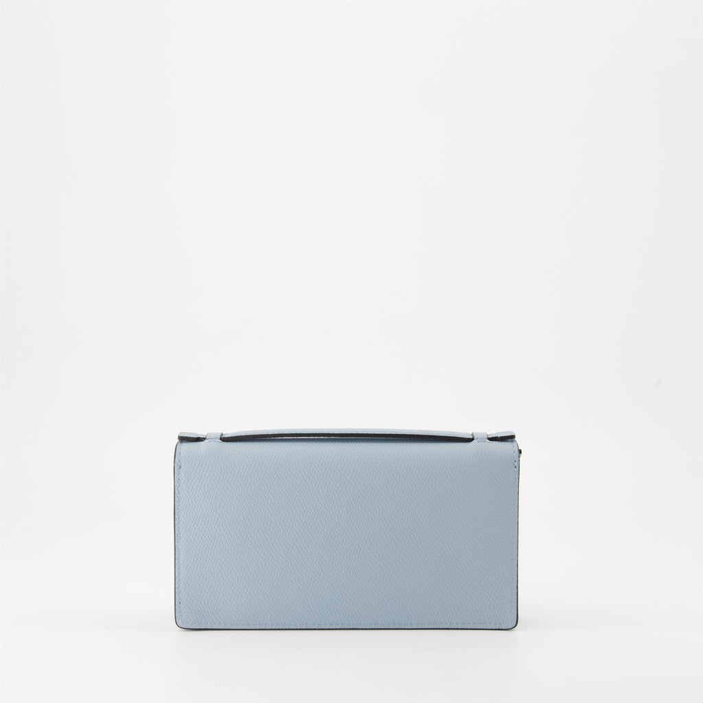 Small leather goods Portefeuille VLogo à chaîne Valentino Garavani Blue Femme