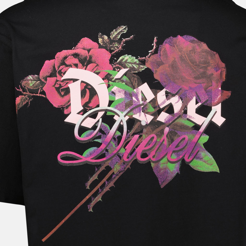 Immagine della T-shirt T-boggy nera del marchio Diesel per Uomo - Stagione Primavera-Estate 2026 - Vista Dettagliata_2