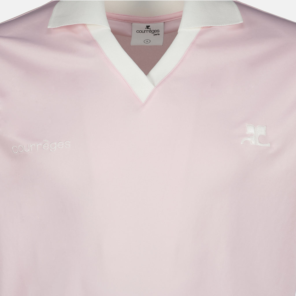 Imagem da t-shirt de desporto AC rosa da marca Courrèges para Homem - Temporada Primavera-Verão 2026 - Vista Detalhada_1
