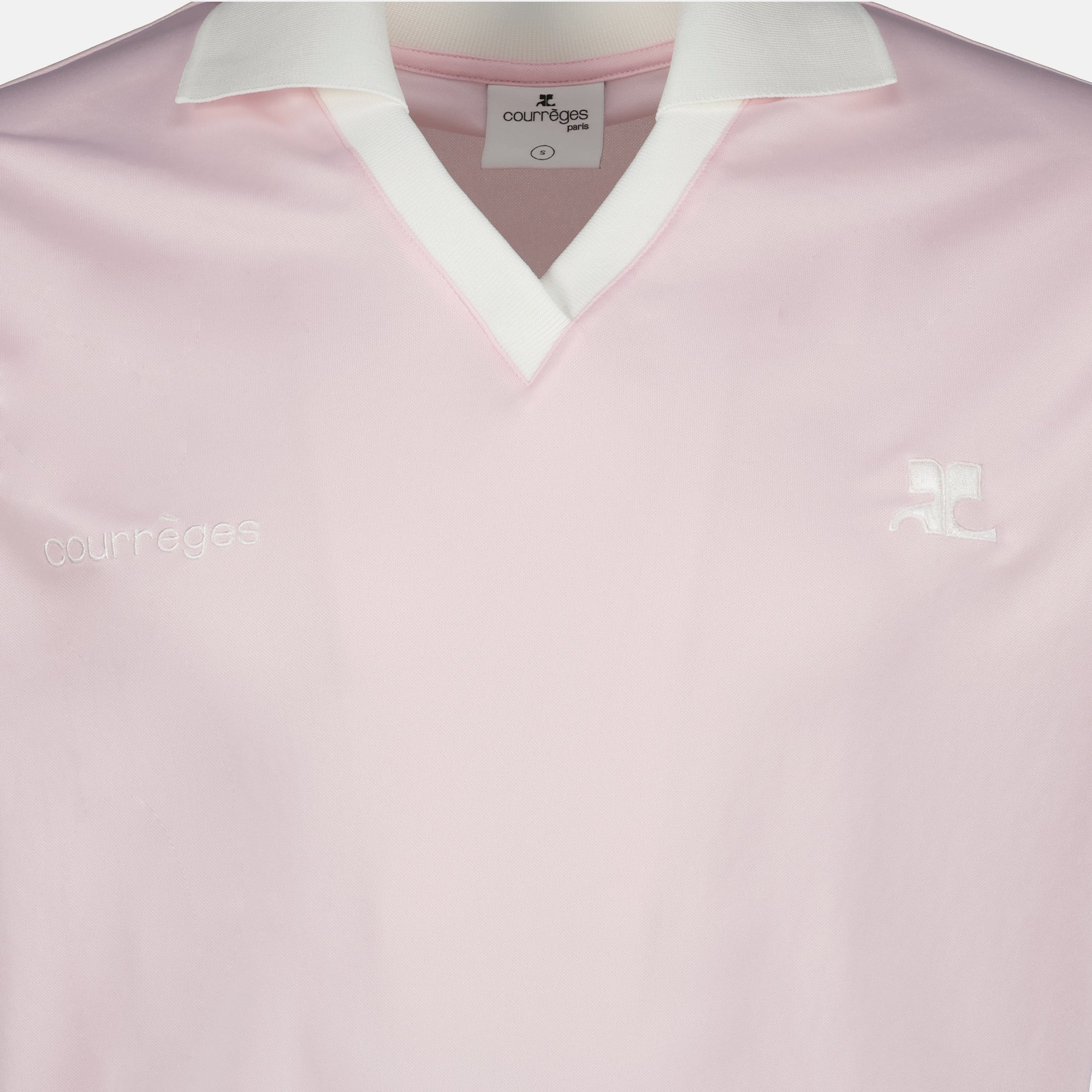 Imagem da t-shirt de desporto AC rosa da marca Courrèges para Homem - Temporada Primavera-Verão 2026 - Vista Detalhada_1