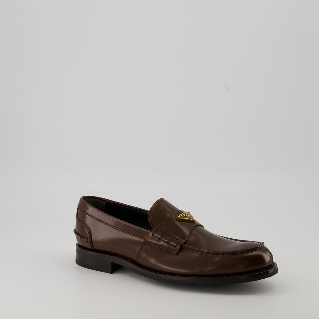 Loafers Wildleder Slipper Prada Braun Herren