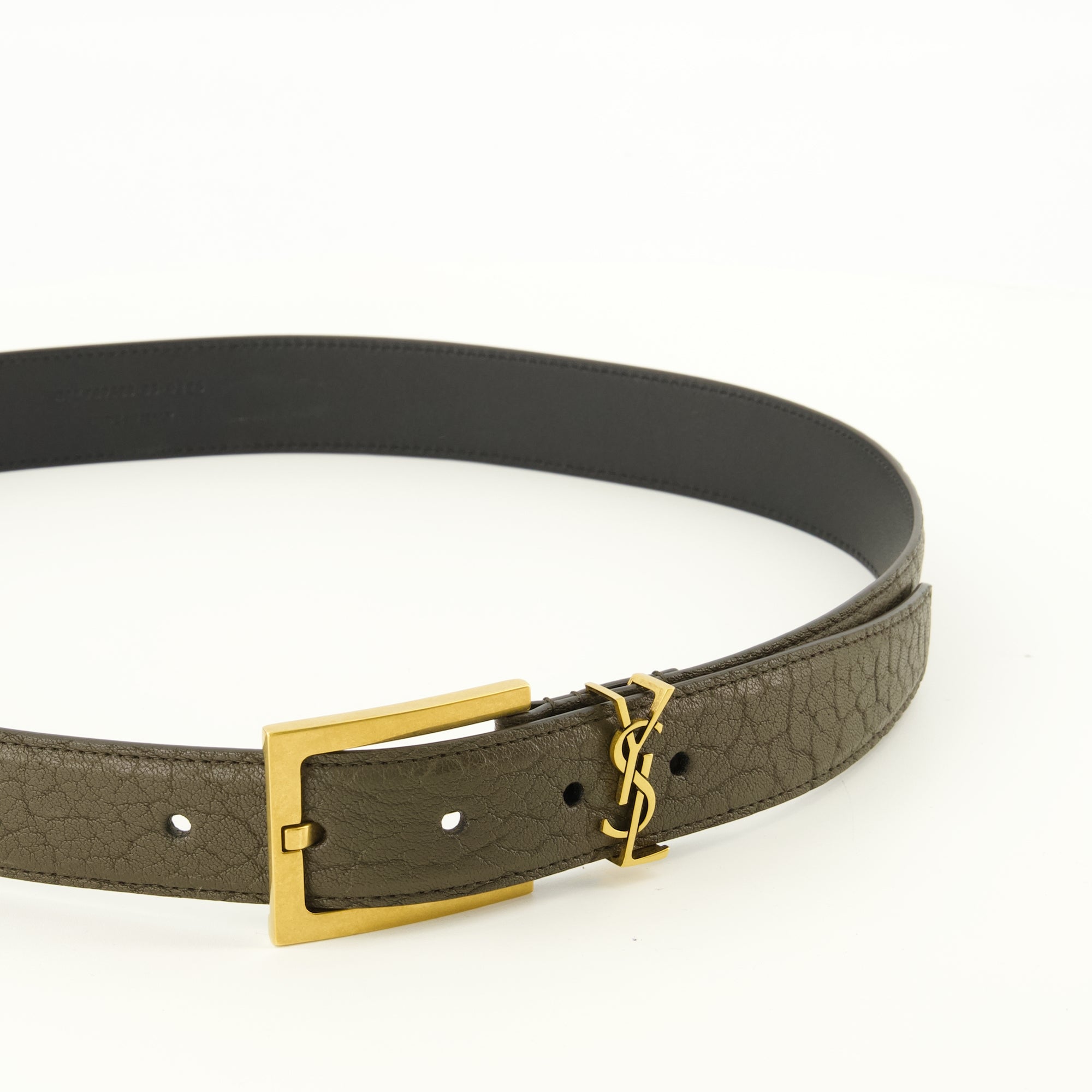 Ceintures Cassandre Khaki Belt Saint Laurent Kaki Femme