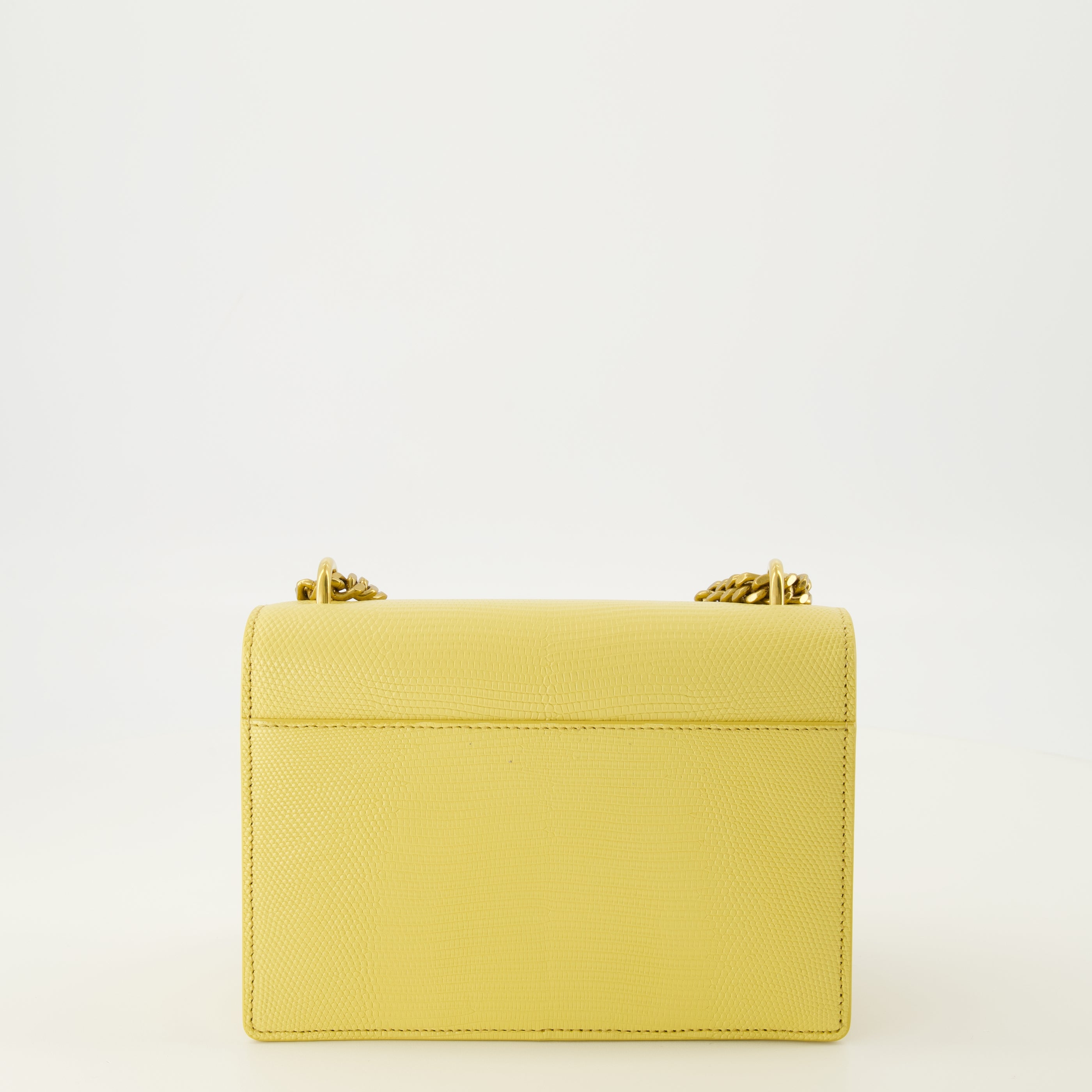 Sacs à main et épaule Sac Sunset small jaune en cuir de lézard Saint Laurent Jaune Femme