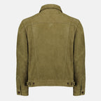 Vestes Jaqueta de Camurça Verde Oliveira Liam Officine Générale Kaki Homme