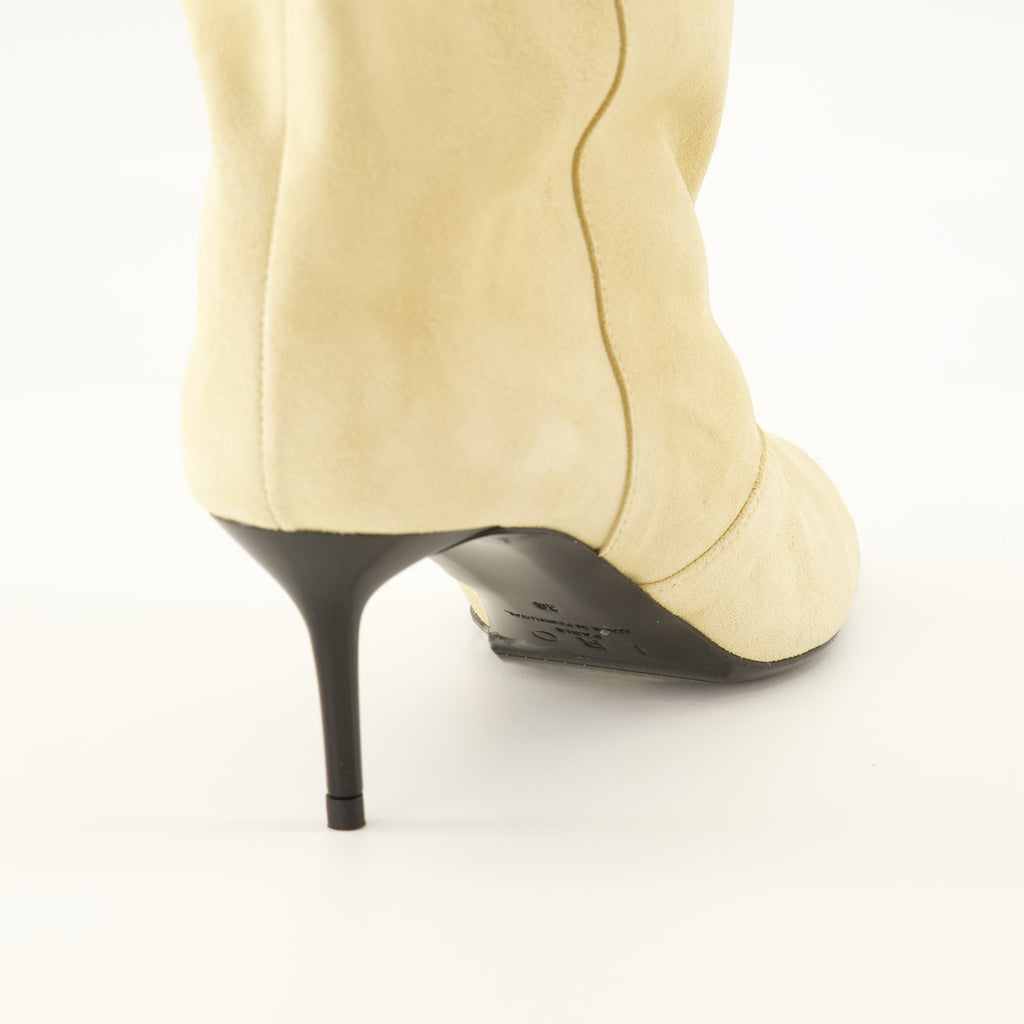 Bottes Beige Wildlederstiefel Iro Beige Femme