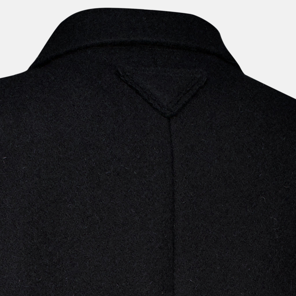 Manteaux Casaco de Lã Preto Prada Noir Femme