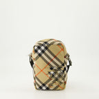 크로스백 체크드 파우치 Burberry 베이지 Homme