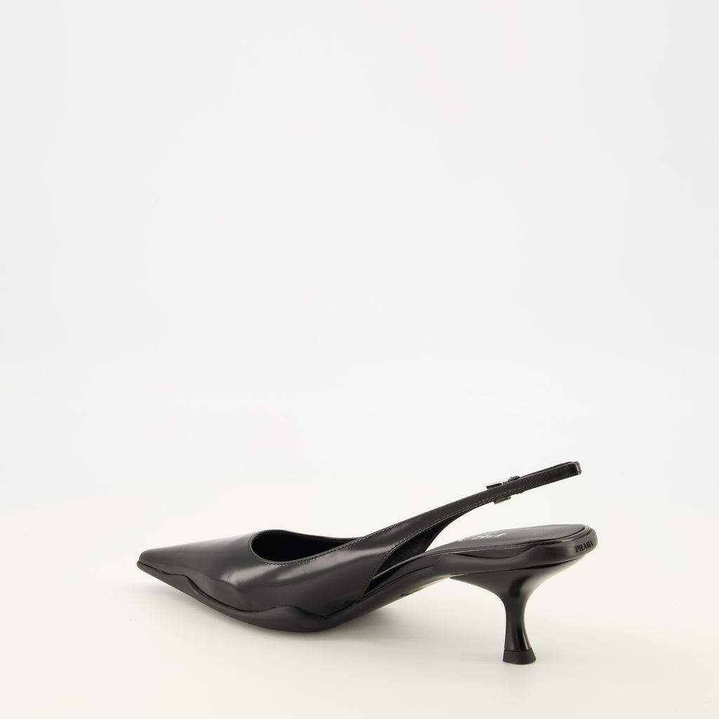 Escarpins Décolleté in Pelle Nera Prada Noir Femme