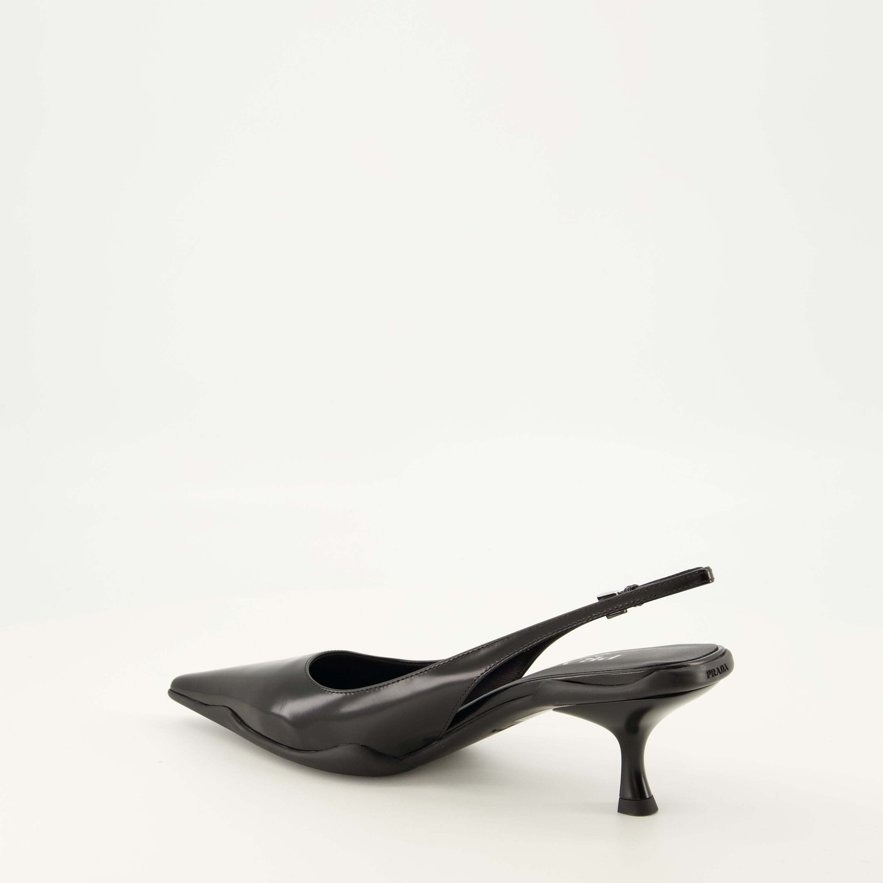 Escarpins Schwarze Leder-Pumps Prada Noir Femme