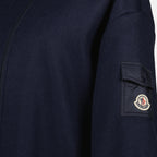 Vestes Cape zippée en laine Moncler Bleu foncé Femme