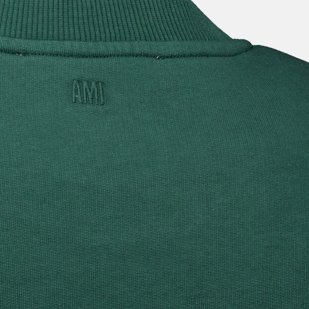 Sweatshirts Felpa Verde in Cotone Ami PARIS Vert Homme