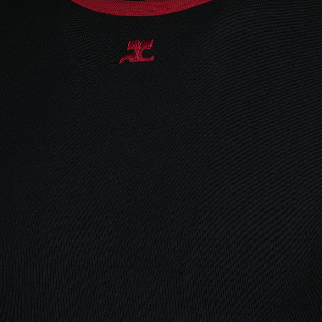 Camisetas T-shirt Assinatura Courrèges Preto Homme