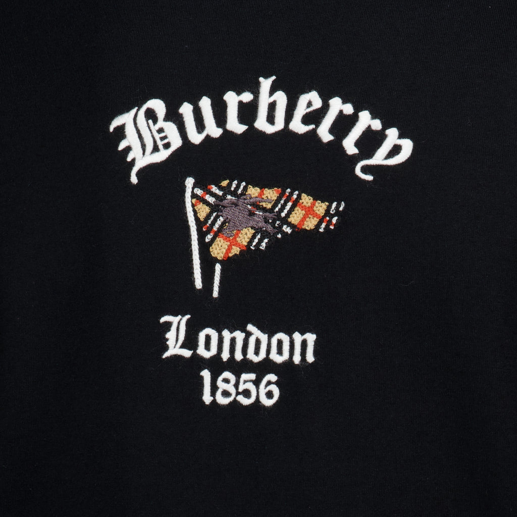 T-shirts Schwarzes Check Flag T-Shirt Burberry Noir Homme