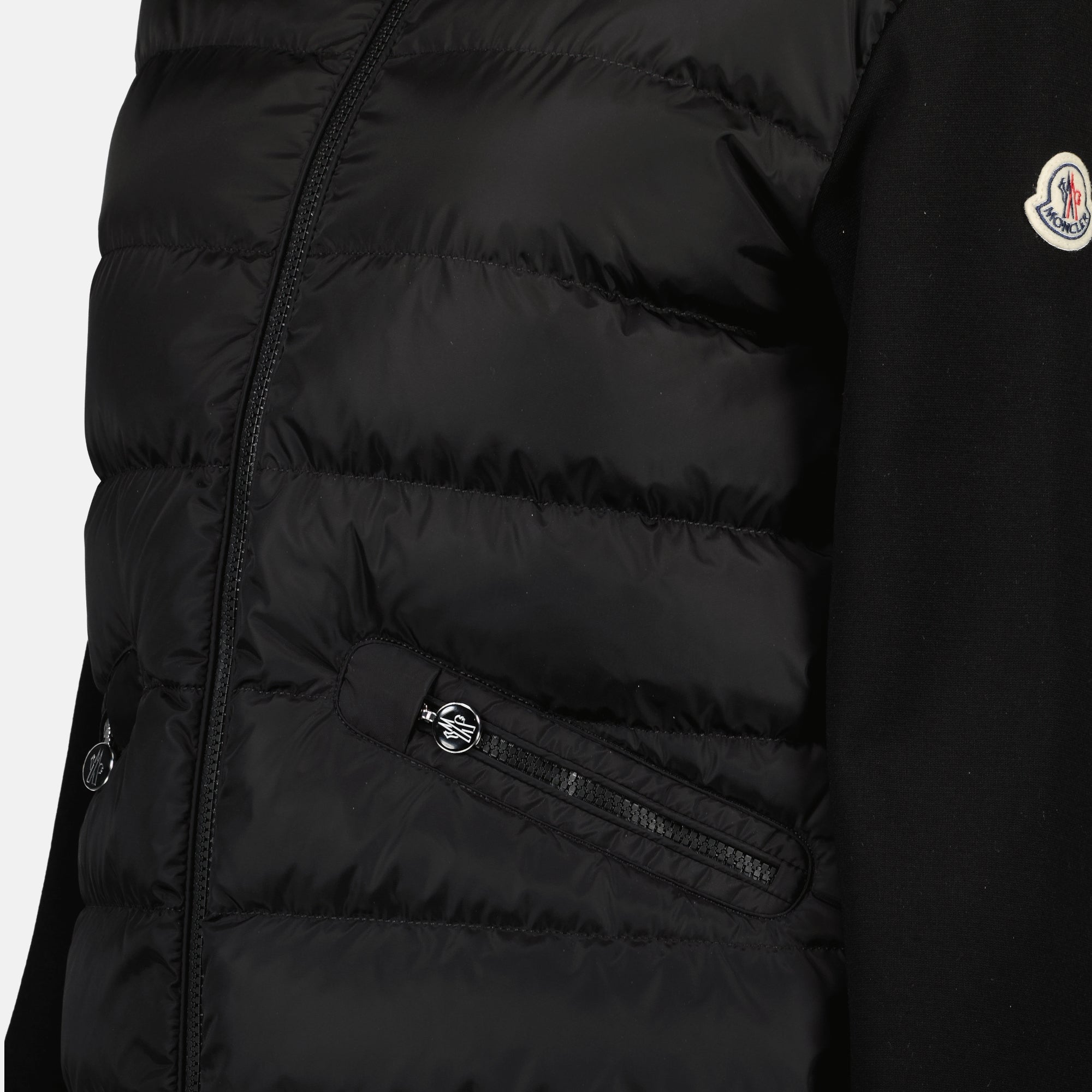 Vestes Veste bi-matière matelassé Moncler Noir Femme