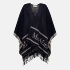 Vestes Poncho de Lana Azul Marino Max Mara Bleu foncé Femme