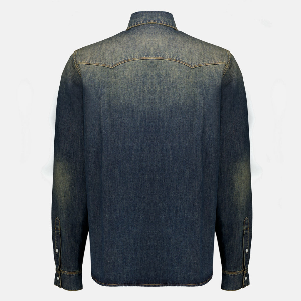 Chemises Chemise en jean bleu délavé Fendi Bleu Homme