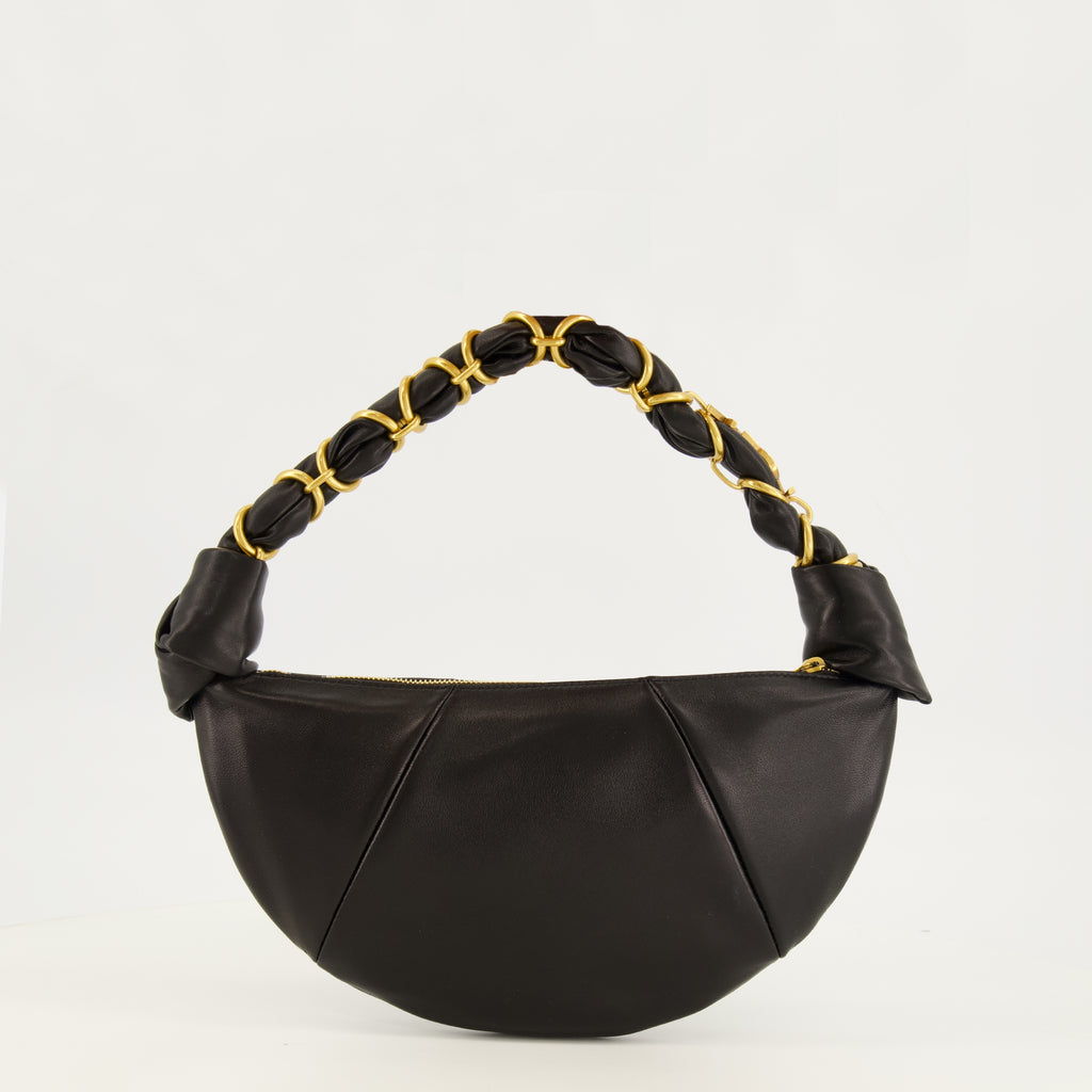 Sacs à main et épaule Borsa Mini Hobo Amalia in Pelle Nera Saint Laurent Noir Femme