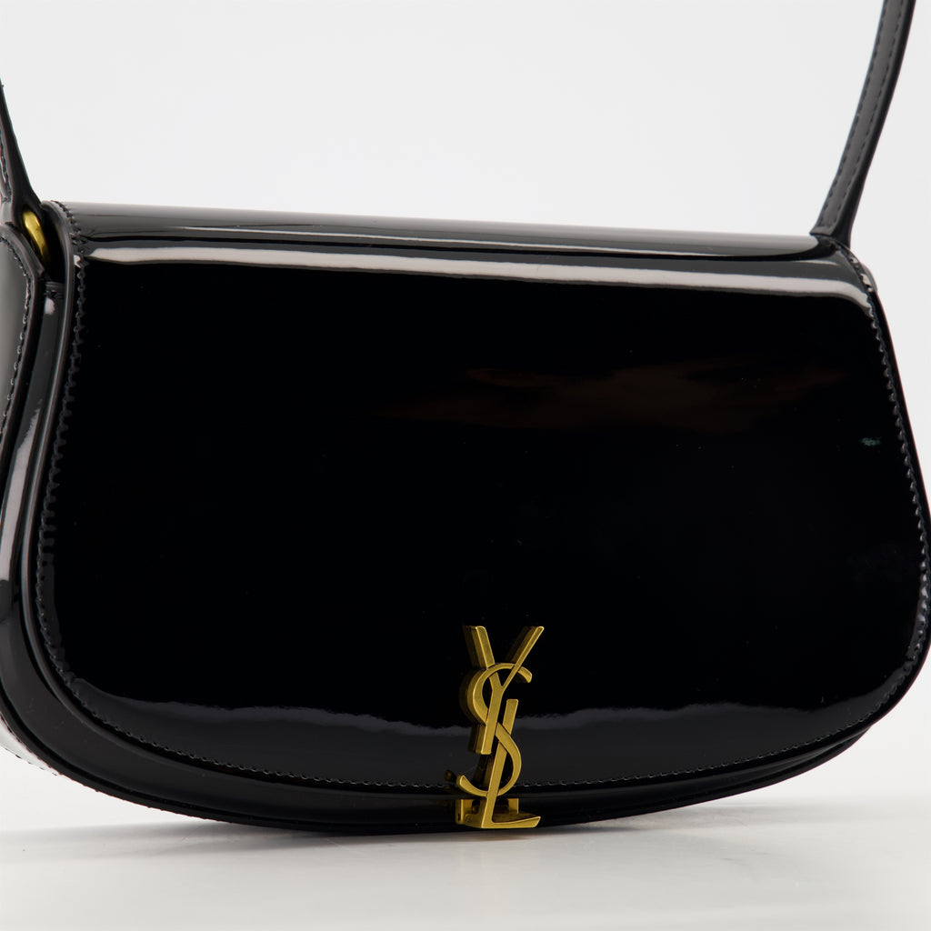 Sacs à main et épaule Mini Sac Voltaire en cuir verni Saint Laurent Noir Femme