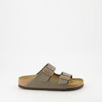 Zapatos abiertos Claquettes Arizona Birko-Flor Birkenstock Caqui Homme