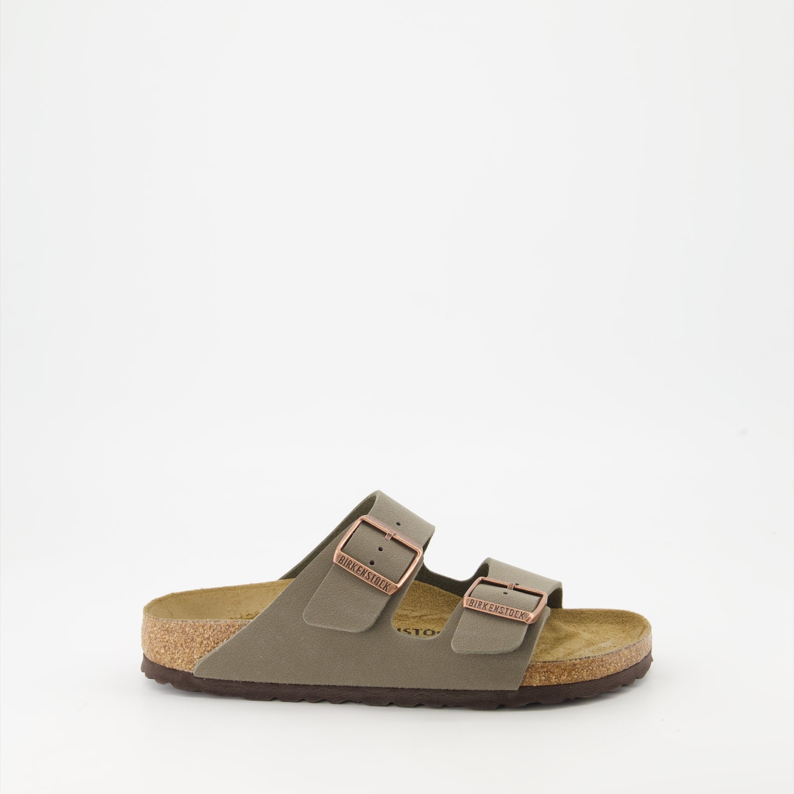 Sapatos abertos Claquettes Arizona Birko-Flor Birkenstock Cáqui Homme