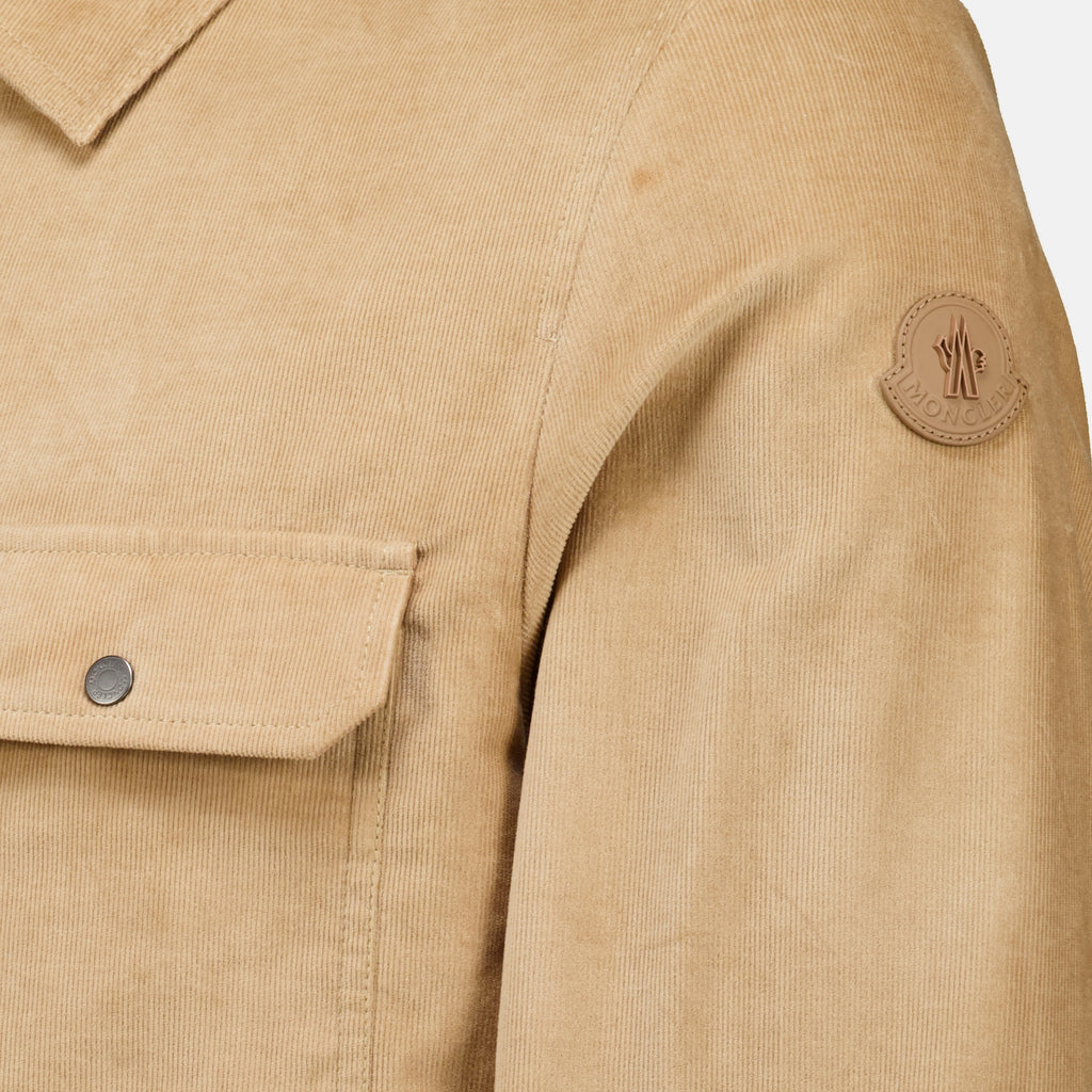 Chemises Camicia in velluto a coste beige Moncler Beige Homme