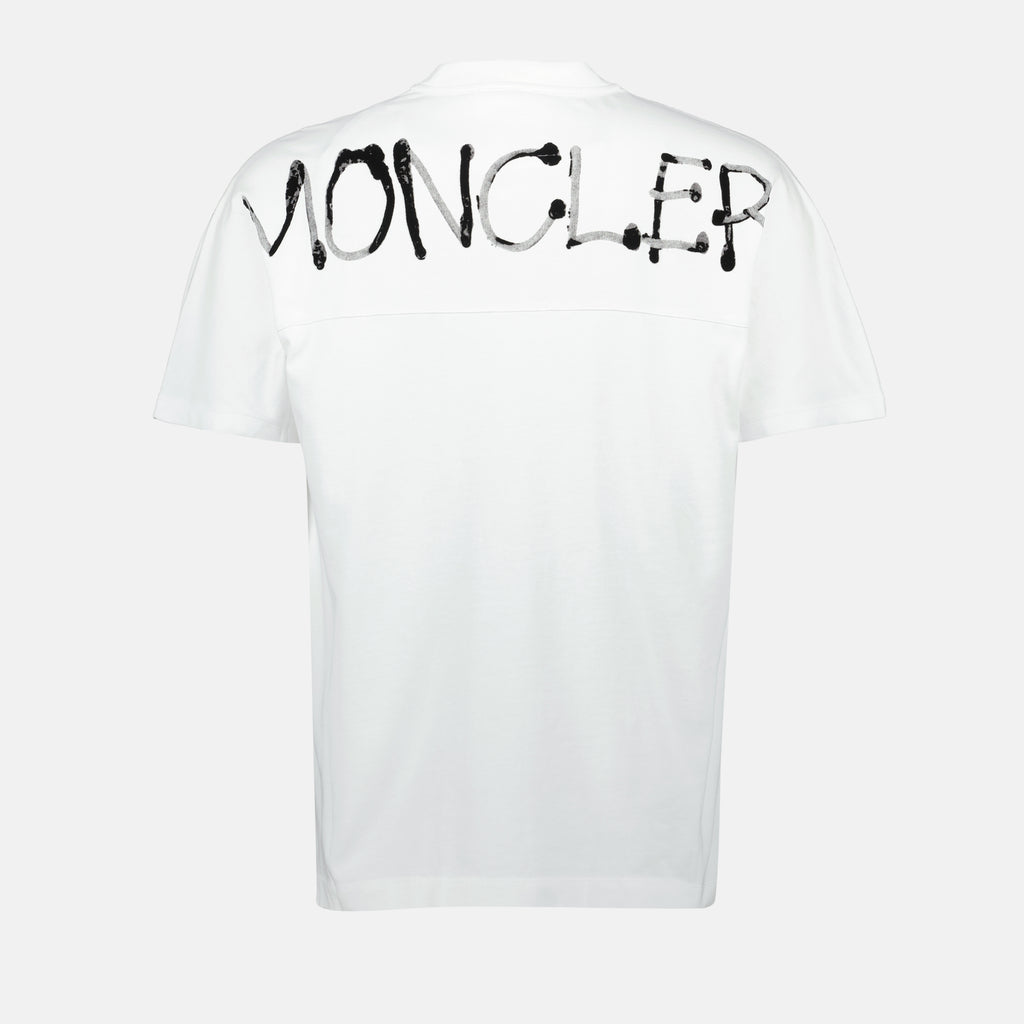 T-shirts T-shirt graffiti Moncler Blanc Homme