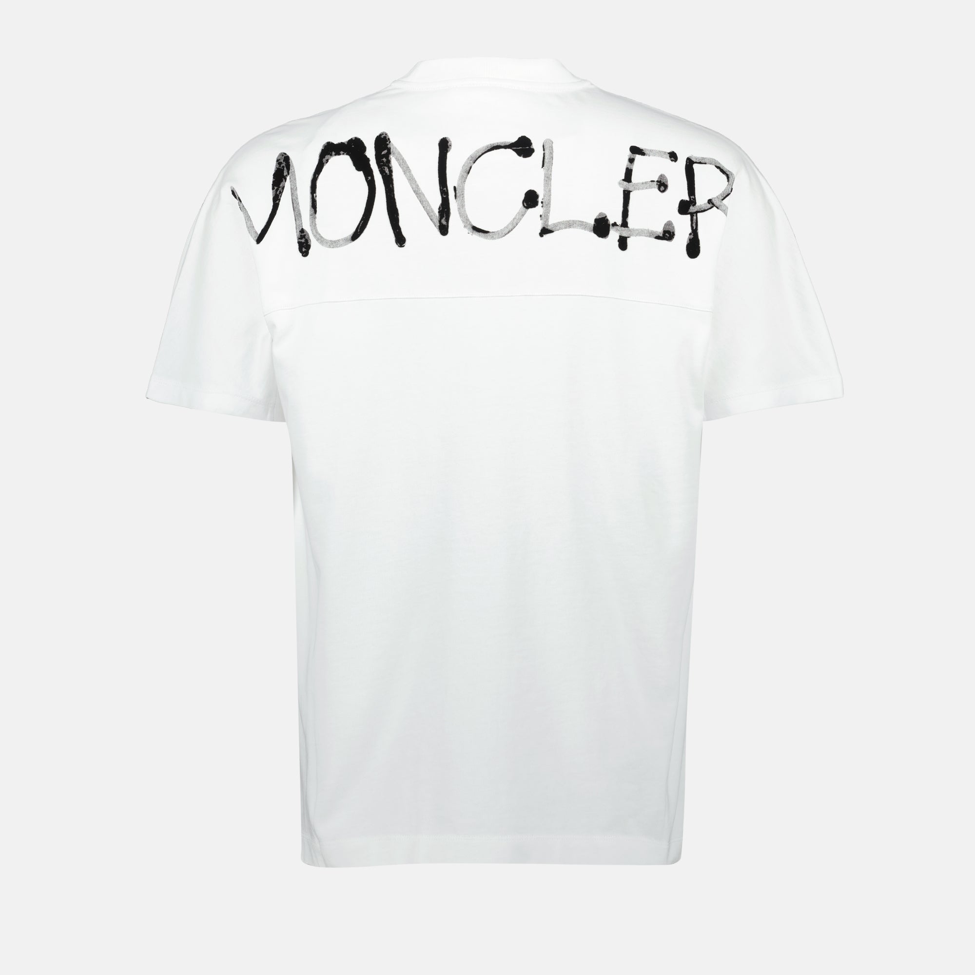T-shirts T-shirt graffiti Moncler Blanc Homme