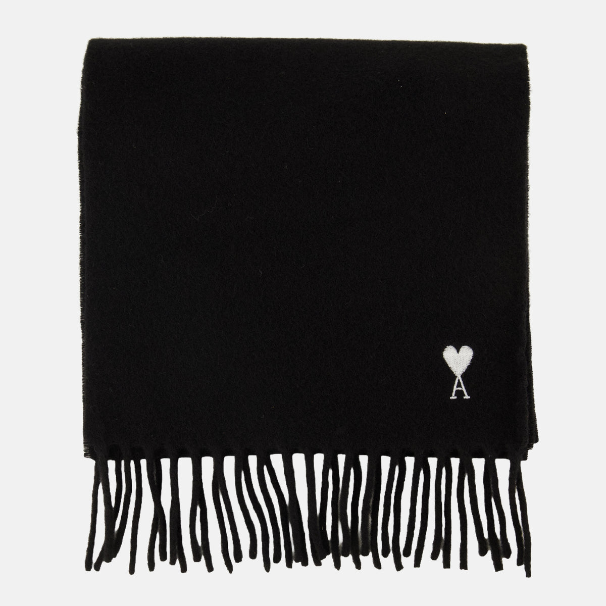 Écharpes, foulards et gants Écharpe noire en laine Ami PARIS Noir Unisexe