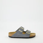 Zapatos abiertos Sandalias Arizona Birkenstock Gris Femme