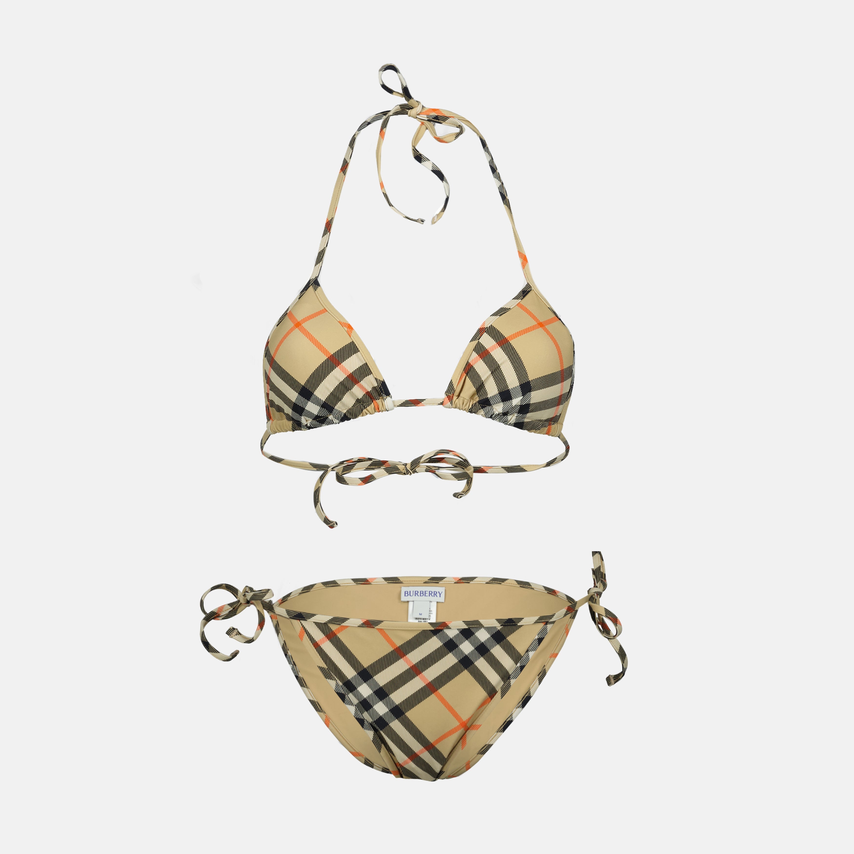 Beachwear Bas de nikini à carreaux Burberry Beige Femme