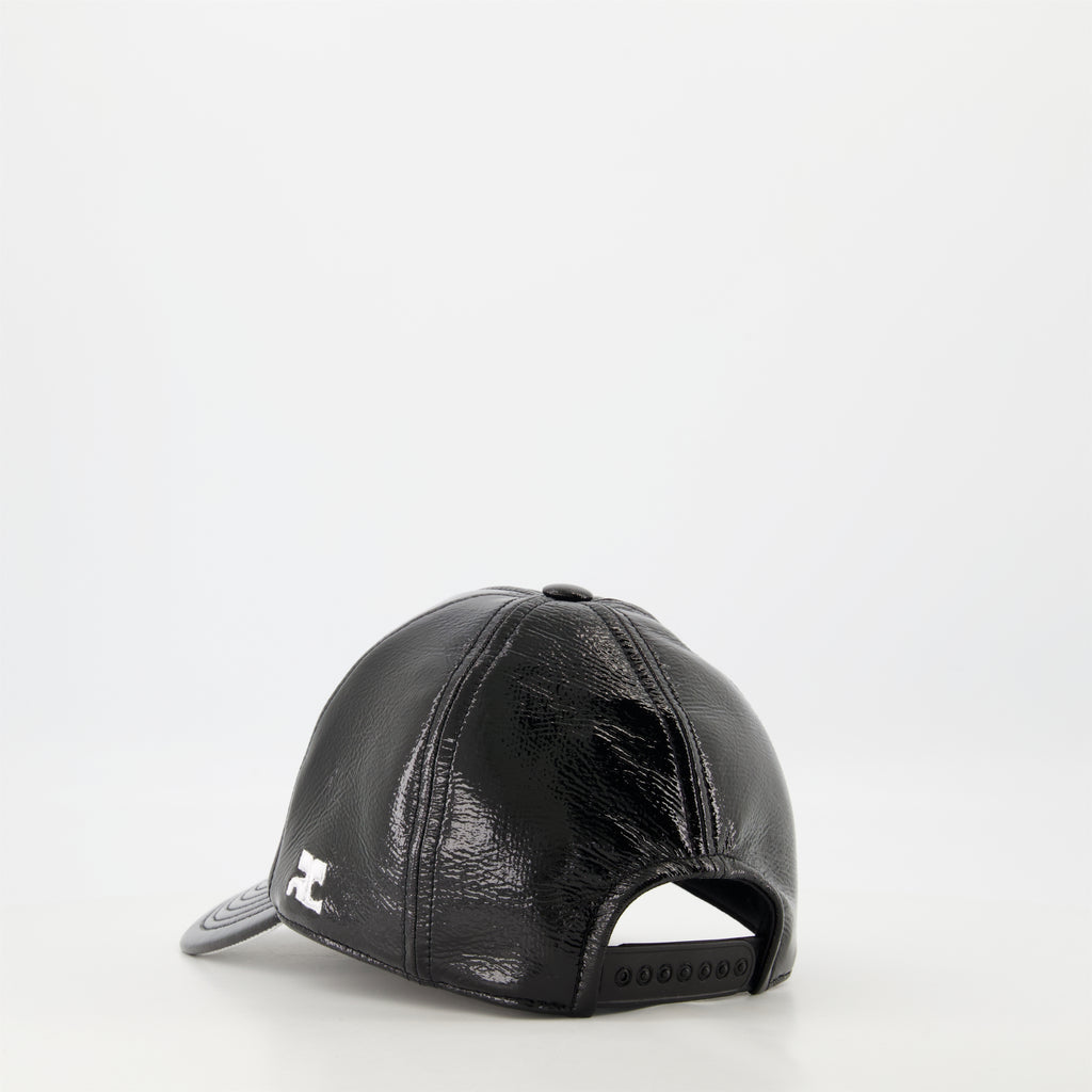 Chapéus, bonés e gorros Boné de Reedição em Vinil Courrèges Preto Unissex