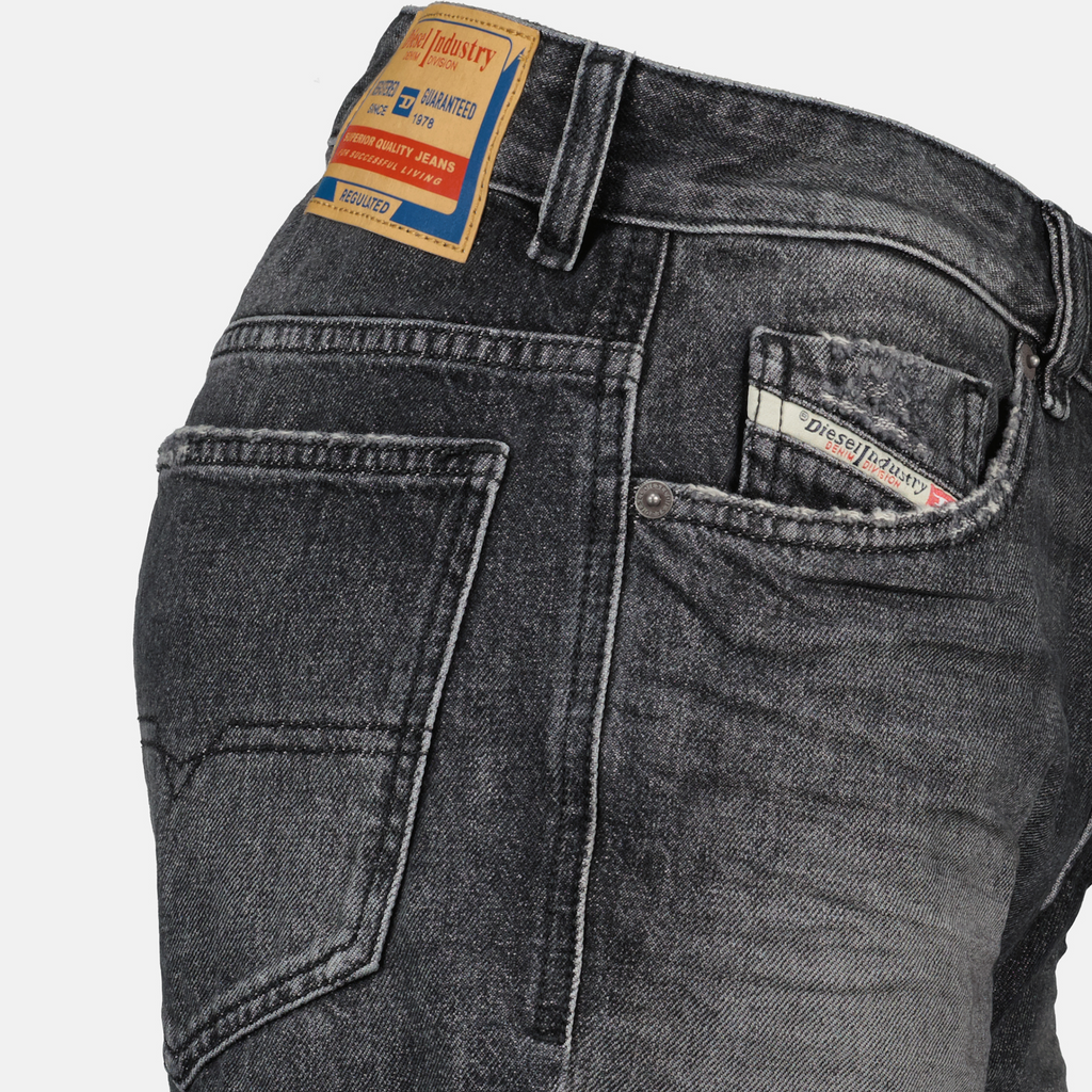 Shorts Short en jean D-fin Diesel Preto Homme