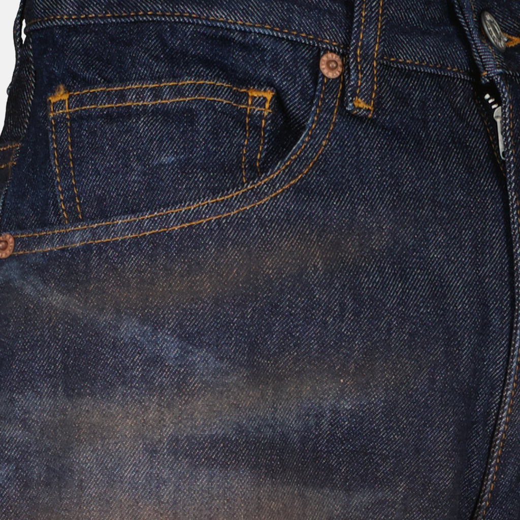 Pantalons Breite Dunkelblaue Jeanshose Mm6 Bleu foncé Femme