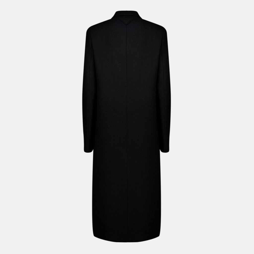 Manteaux Casaco de Lã Preto Prada Noir Femme