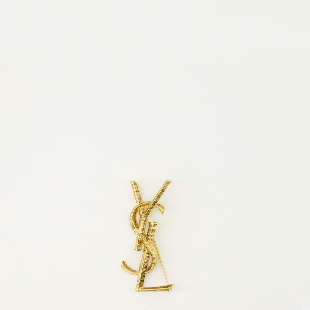 Image de l'article Broche Cassandre serpent de la marque Saint Laurent pour Femme - Saison Automne-Hiver 2025 - Vue de Face