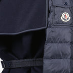 Vestes Cape en laine matelassée Moncler Bleu foncé Femme
