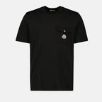 티셔츠 로고 포켓 티셔츠 Moncler 검은색 Homme