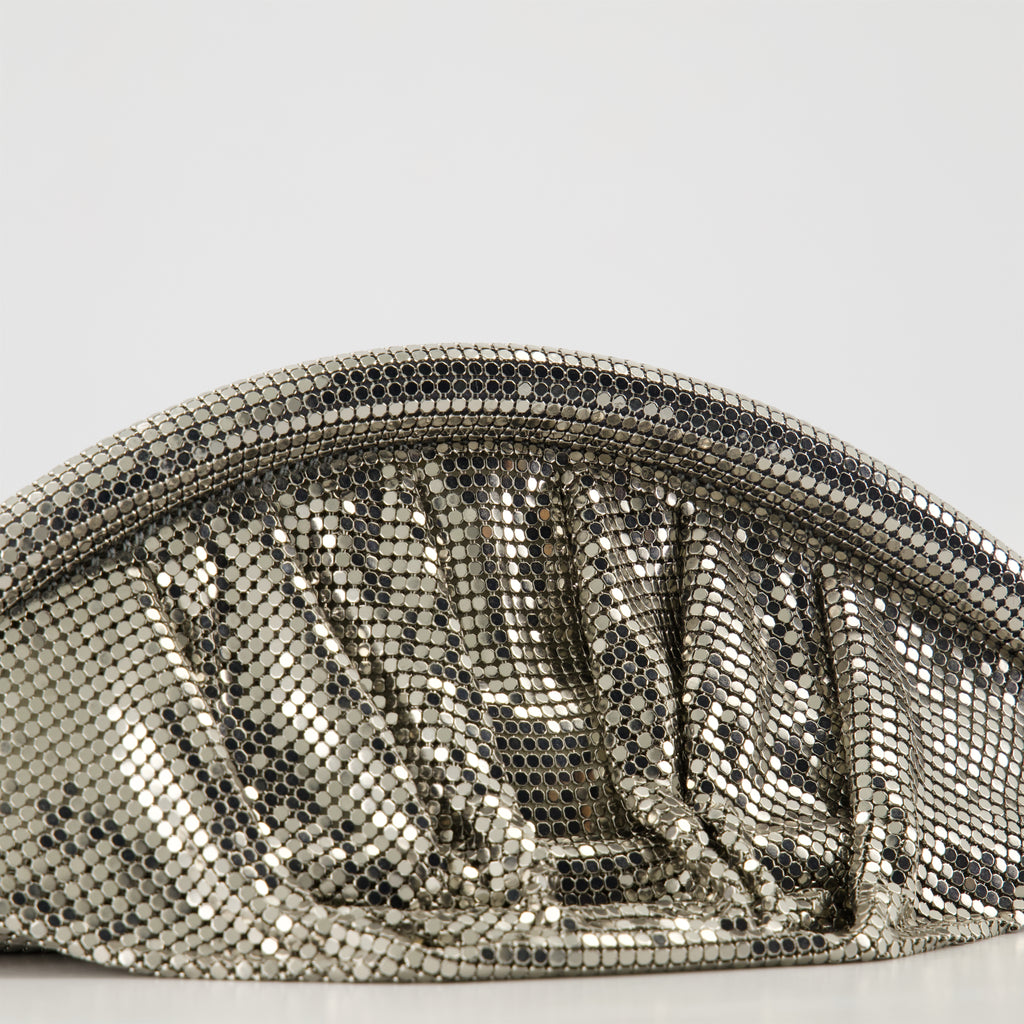 Handbags and shoulder bags Metallic Mesh Clutch Rabanne Silver Femme