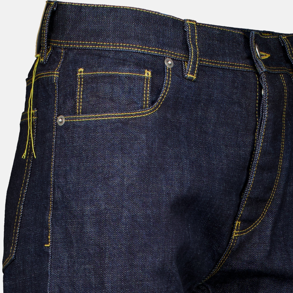 Pantalons コントラストイエロー刺繍のスリムジーンズ Fendi Bleu foncé Homme