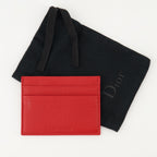 Petite maroquinerie Porte-cartes en cuir Dior Rouge Homme