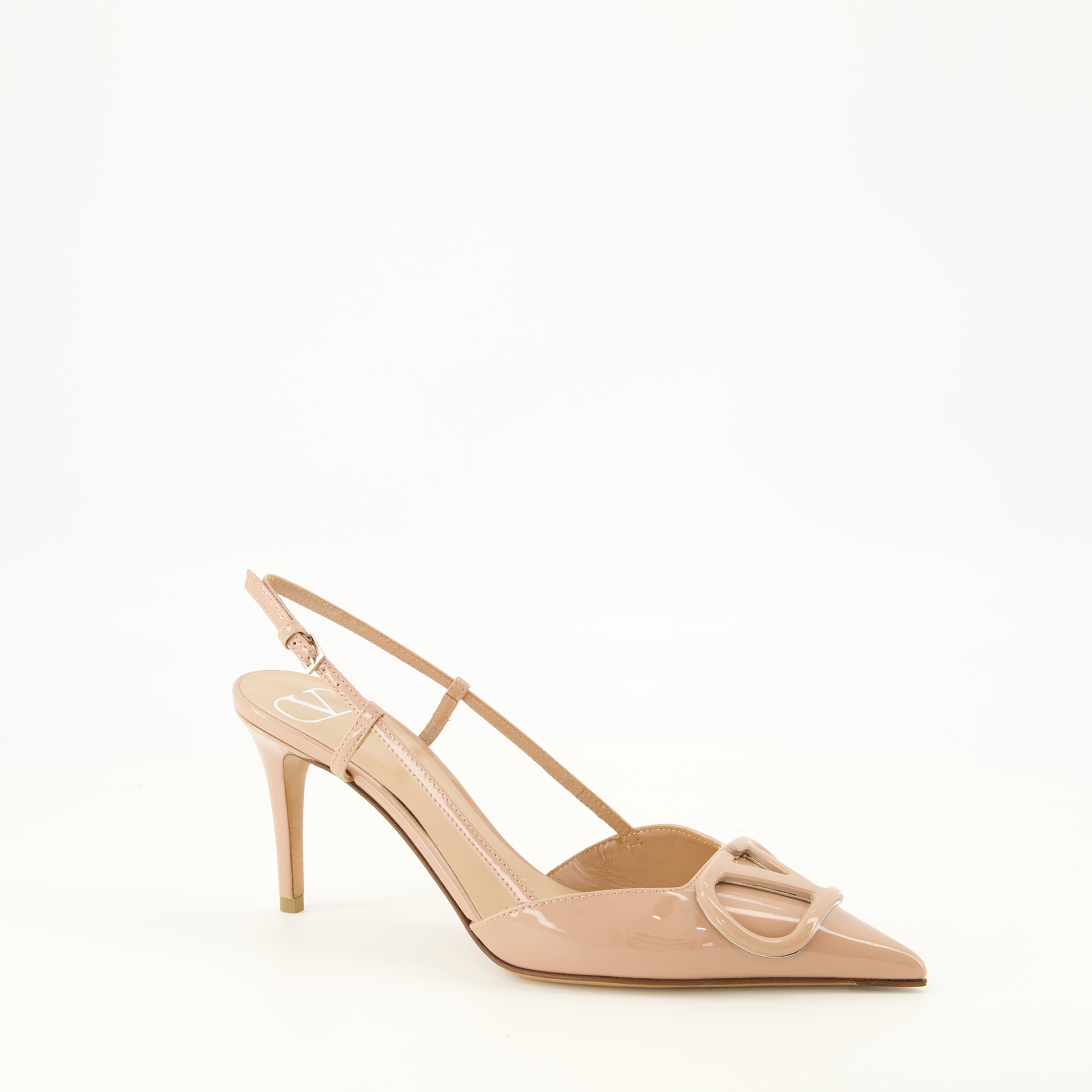 Escarpins Escarpins VLogo en cuir verni rose Valentino Garavani Rose Femme