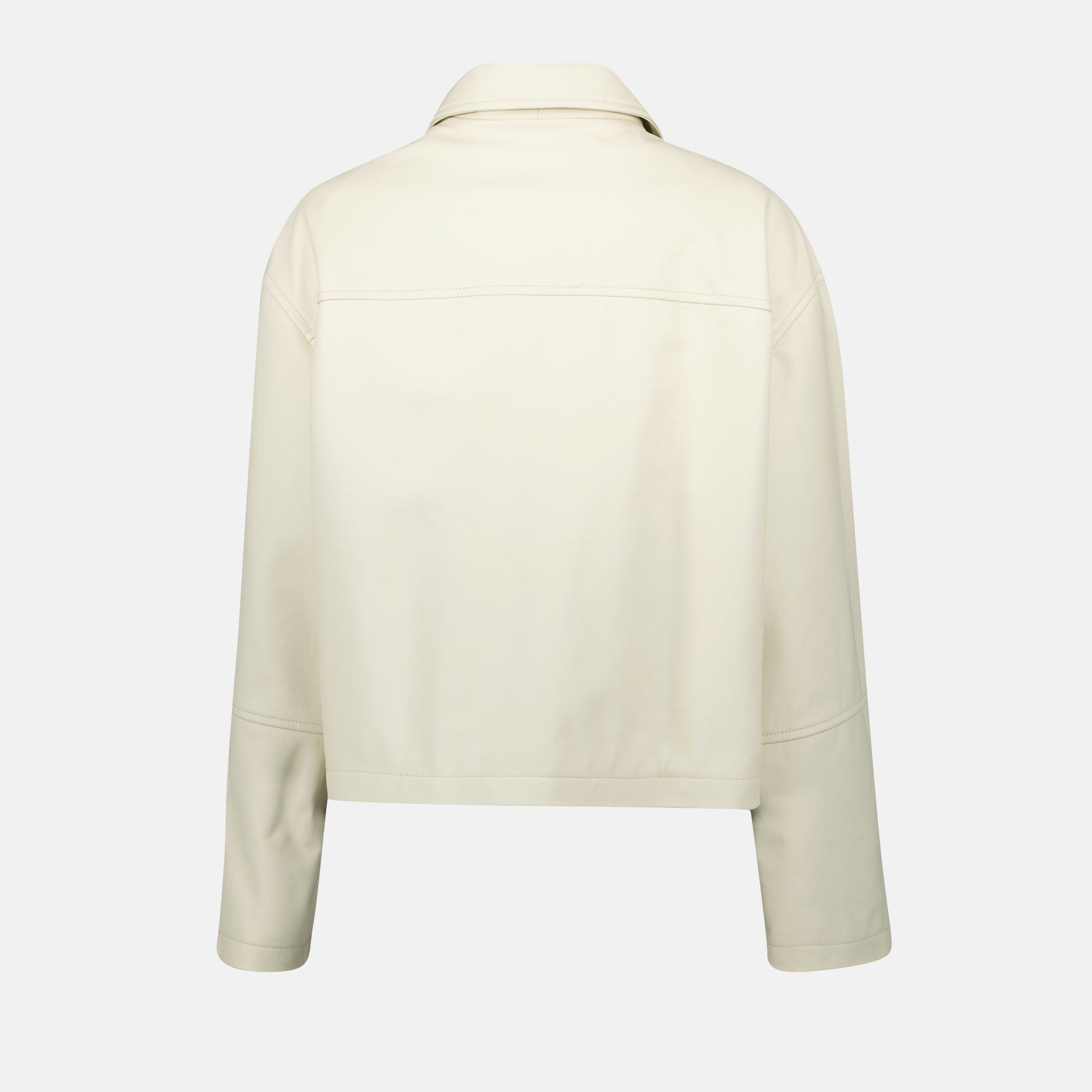Manteaux Blouson en cuir Moschino Blanc Femme