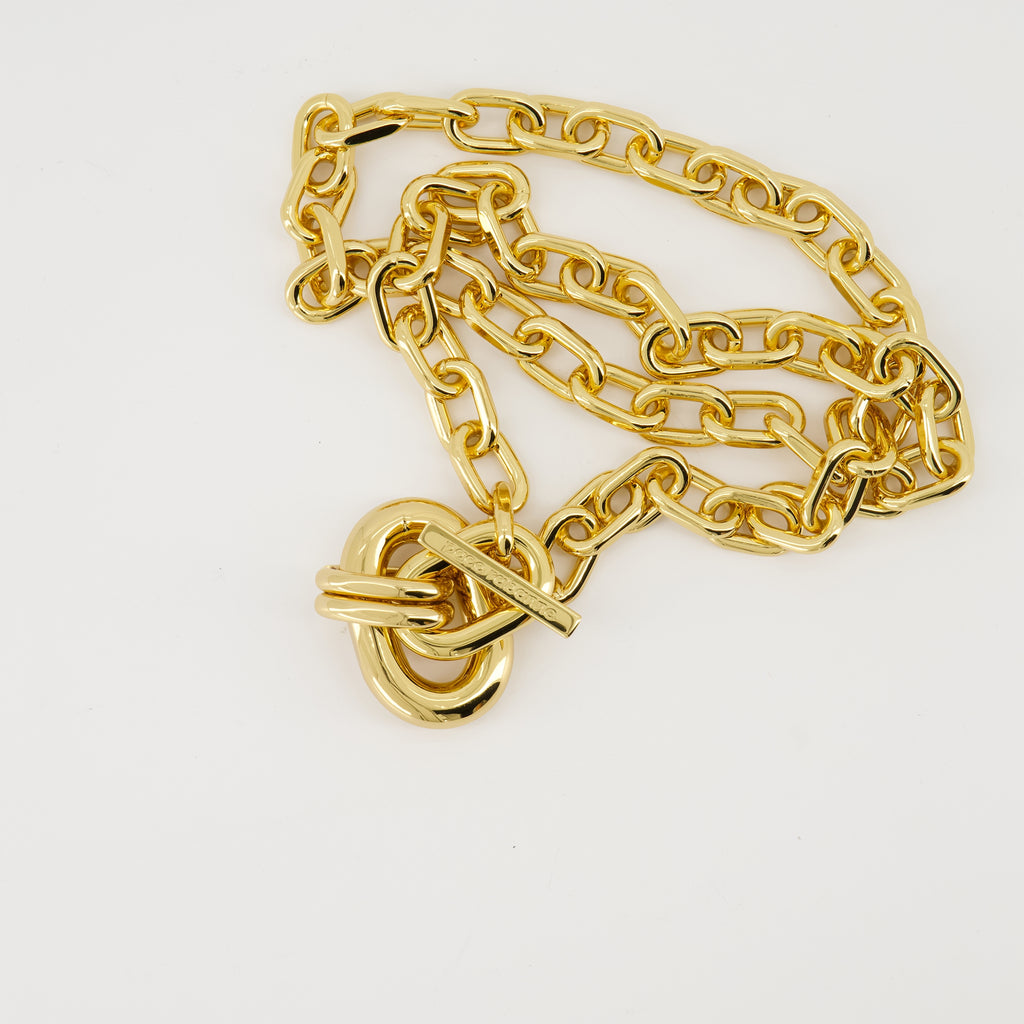 Bijoux Collier Double XL Link Rabanne Doré Femme