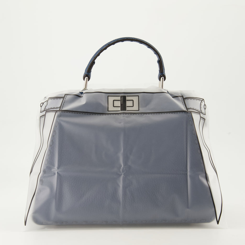 Bolsos de mano y al hombro Sac Peekaboo ISeeU Petit Fendi Azul Femme
